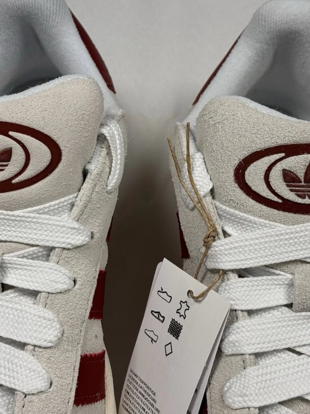 Women's adidas Originals Campus 00s Shoes - Crystal White Preloved Ruby JQ7783 - Picture 13 of 16
